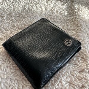 Gucci UNISEX marmont bifold black leather vintage